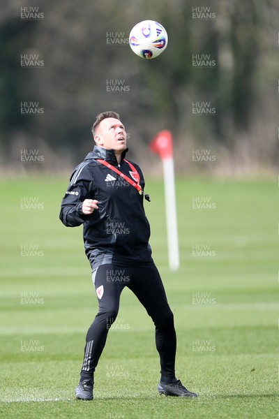 210325 - Wales Football Training - Wales Manager, Craig Bellamy ahead of the 2026 World Cup Qualifier with Kazakhstan 