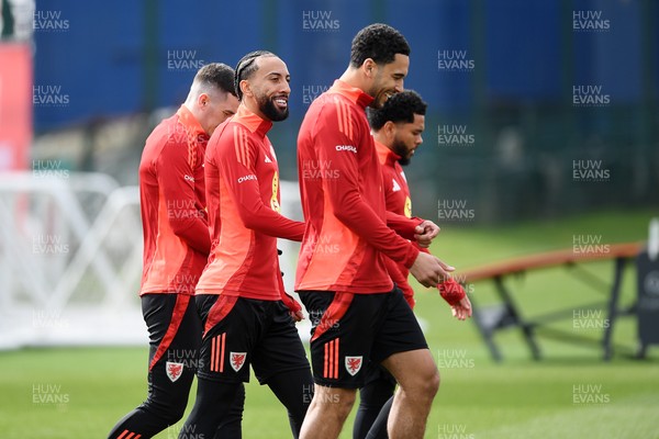 210325 - Wales Football Training - Sorba Thomas ahead of the 2026 World Cup Qualifier with Kazakhstan 