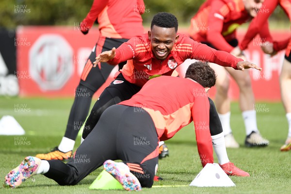 210325 - Wales Football Training - Rabbi Matondo ahead of the 2026 World Cup Qualifier with Kazakhstan 