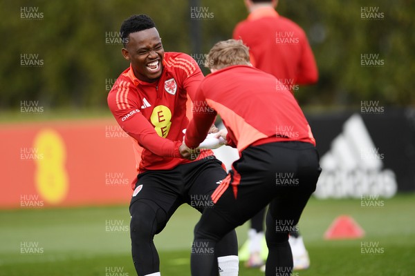 210325 - Wales Football Training - Rabbi Matondo ahead of the 2026 World Cup Qualifier with Kazakhstan 