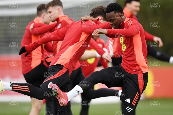 210325 - Wales Football Training - Rabbi Matondo ahead of the 2026 World Cup Qualifier with Kazakhstan 