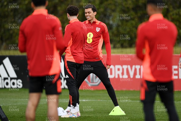 210325 - Wales Football Training - Brennan Johnson ahead of the 2026 World Cup Qualifier with Kazakhstan 