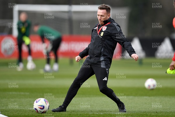 210325 - Wales Football Training - Wales Manager, Craig Bellamy ahead of the 2026 World Cup Qualifier with Kazakhstan 