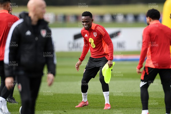 210325 - Wales Football Training - Rabbi Matondo ahead of the 2026 World Cup Qualifier with Kazakhstan 