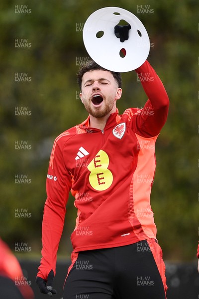 210325 - Wales Football Training - Neco Williams ahead of the 2026 World Cup Qualifier with Kazakhstan 