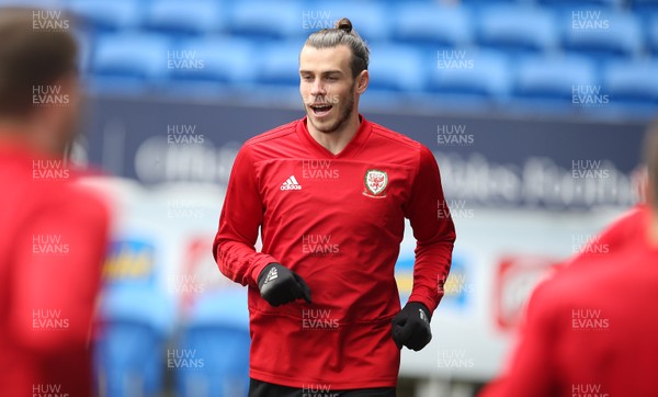 230319 - Wales Football Training - Gareth Bale during training,