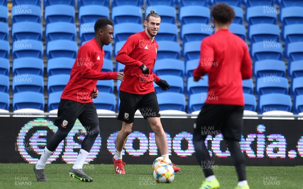 230319 - Wales Football Training - Gareth Bale during training,