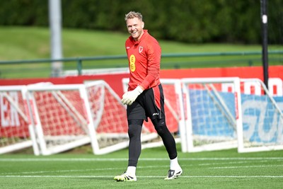230926 - Wales Football Training - David Cornell during training ahead of their upcoming Nations League match against Portugal