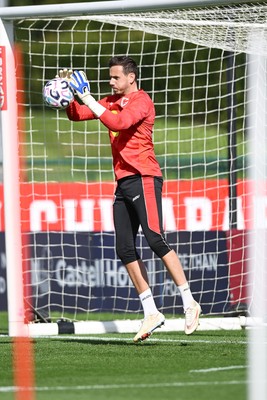 230926 - Wales Football Training - Danny Ward during training ahead of their upcoming Nations League match against Portugal