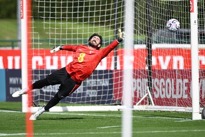 230926 - Wales Football Training - Tom King during training ahead of their upcoming Nations League match against Portugal