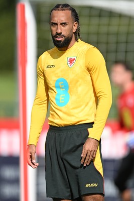 230926 - Wales Football Training - Sorba Thomas during training ahead of their upcoming Nations League match against Portugal