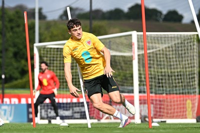 230926 - Wales Football Training - Dan James during training ahead of their upcoming Nations League match against Portugal