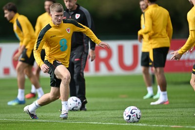 230926 - Wales Football Training - Jordan James during training ahead of their upcoming Nations League match against Portugal