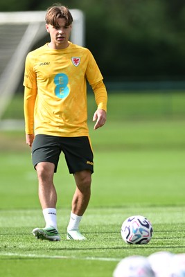 230926 - Wales Football Training - Cian Ashford during training ahead of their upcoming Nations League match against Portugal