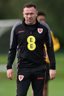 230926 - Wales Football Training - Wales Manager, Craig Bellamy during training ahead of their upcoming Nations League match against Portugal