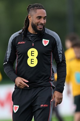 230926 - Wales Football Training - Wales coach, Ashley Williams during training ahead of their upcoming Nations League match against Portugal