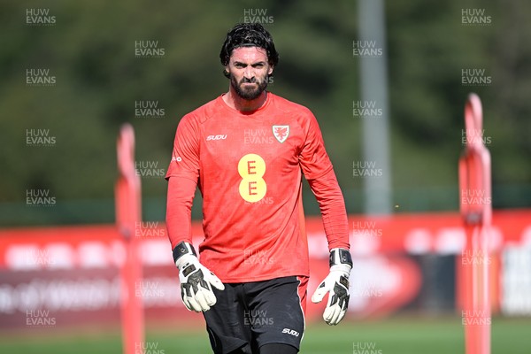 230926 - Wales Football Training - Tom King during training ahead of their upcoming Nations League match against Portugal