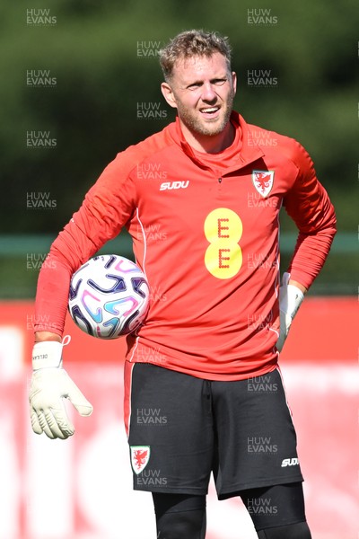 230926 - Wales Football Training - David Cornell during training ahead of their upcoming Nations League match against Portugal