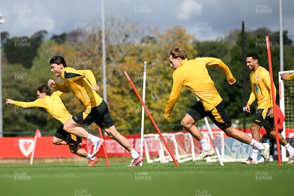 230926 - Wales Football Training - Wales during training ahead of their upcoming Nations League match against Portugal