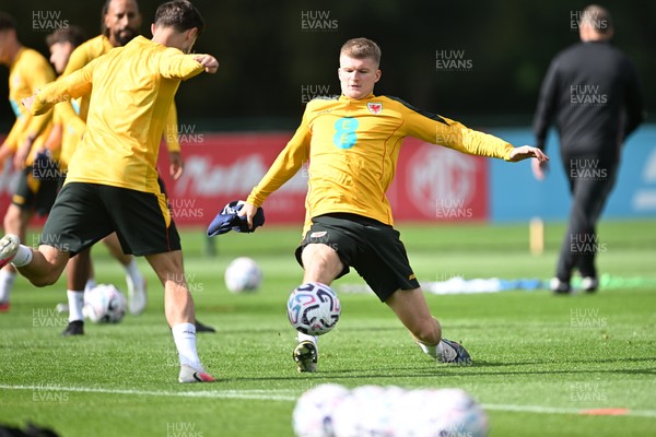 230926 - Wales Football Training - Jordan James during training ahead of their upcoming Nations League match against Portugal