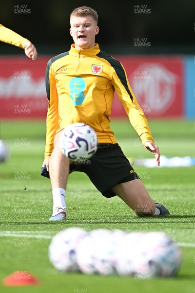 230926 - Wales Football Training - Jordan James during training ahead of their upcoming Nations League match against Portugal