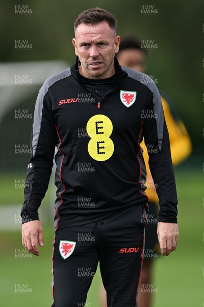 230926 - Wales Football Training - Wales Manager, Craig Bellamy during training ahead of their upcoming Nations League match against Portugal
