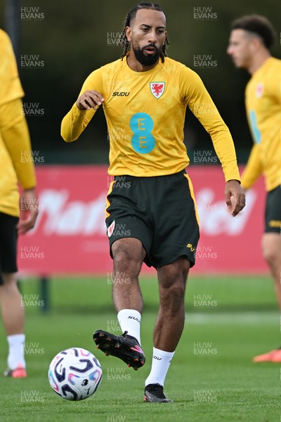 230926 - Wales Football Training - Sorba Thomas during training ahead of their upcoming Nations League match against Portugal