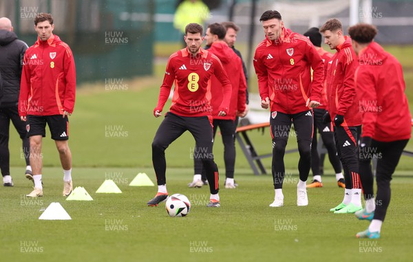 250324 - Wales Football Training Session -  during training session ahead of their Euro 2024 qualifying play-off final against Poland