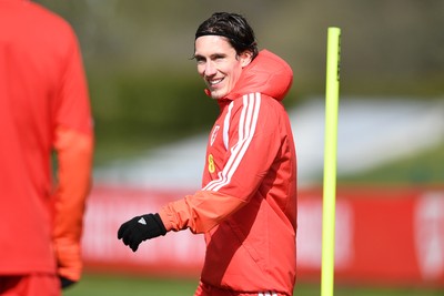 250326 - Wales Football Training - Harry Wilson of Wales during training ahead of their World Cup play-off match against Bosnia-Herzegovina