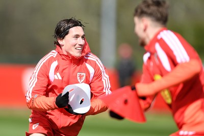 250326 - Wales Football Training - Harry Wilson of Wales during training ahead of their World Cup play-off match against Bosnia-Herzegovina