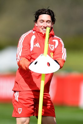 250326 - Wales Football Training - Harry Wilson of Wales during training ahead of their World Cup play-off match against Bosnia-Herzegovina