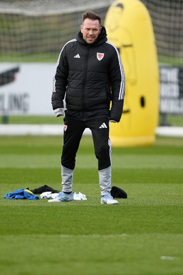 250326 - Wales Football Training - Wales Manager, Craig Bellamy during training ahead of their World Cup play-off match against Bosnia-Herzegovina