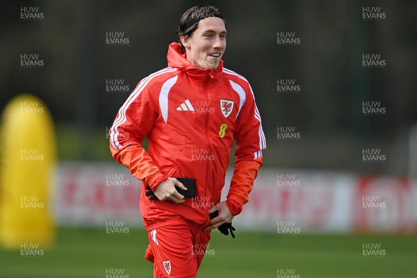 250326 - Wales Football Training - Harry Wilson of Wales during training ahead of their World Cup play-off match against Bosnia-Herzegovina