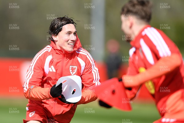 250326 - Wales Football Training - Harry Wilson of Wales during training ahead of their World Cup play-off match against Bosnia-Herzegovina