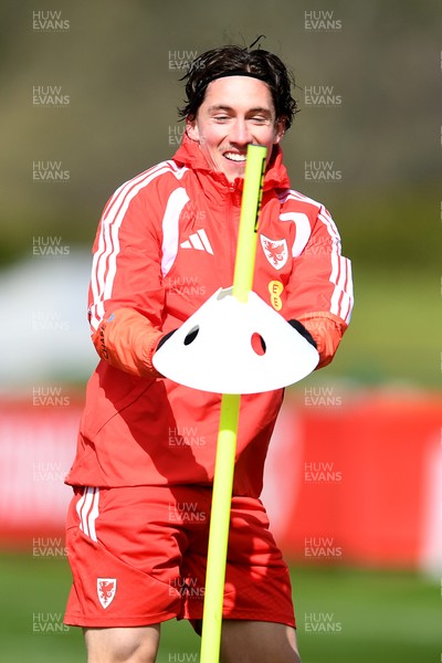 250326 - Wales Football Training - Harry Wilson of Wales during training ahead of their World Cup play-off match against Bosnia-Herzegovina