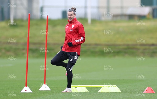 260321 - Wales Football Training - Gareth Bale during training