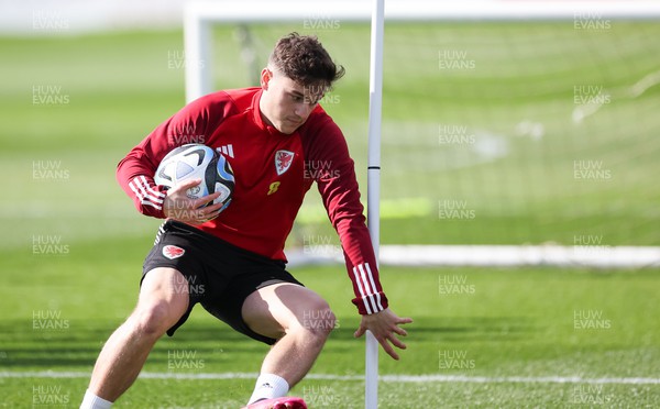 270323 - Wales Football Training session - Dan James during a training session ahead of the Euro Qualifying match against Latvia