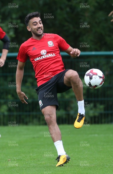 290817 - Wales Football Training - Neil Taylor during training