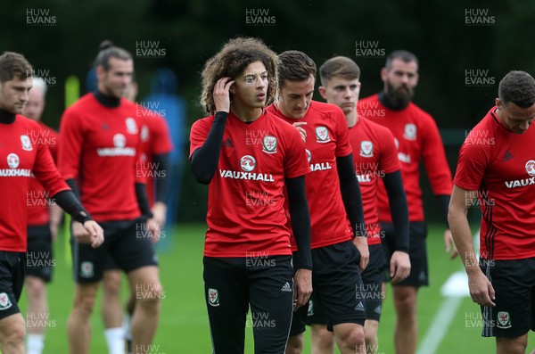 290817 - Wales Football Training - Ethan Ampadu during training