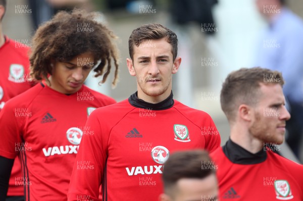 290817 - Wales Football Training - Tom Lockyer arrives at training