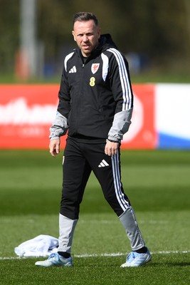 300326 - Wales Football Training - Wales manager Craig Bellamy during training ahead of the upcoming match against Northern Ireland