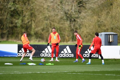 300326 - Wales Football Training - Joe Rodon of Wales during training ahead of the upcoming match against Northern Ireland