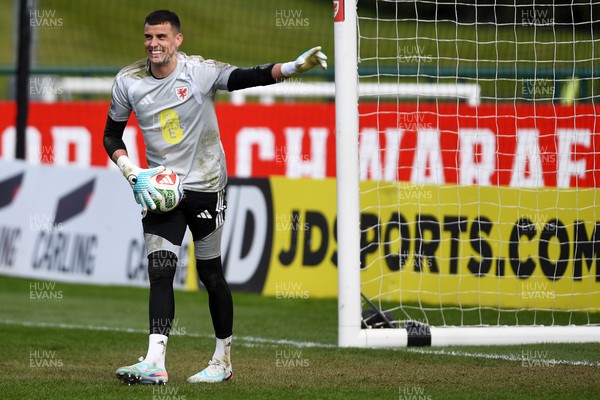 300326 - Wales Football Training - Karl Darlow of Wales during training ahead of the upcoming match against Northern Ireland
