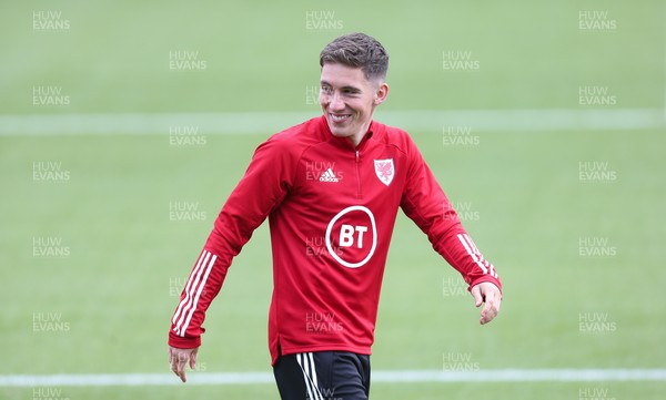 310821 - Wales Football Training - Harry Wilson during a Wales training session ahead of their friendly against Finland and World Cup qualifying matches against Belarus and Estonia