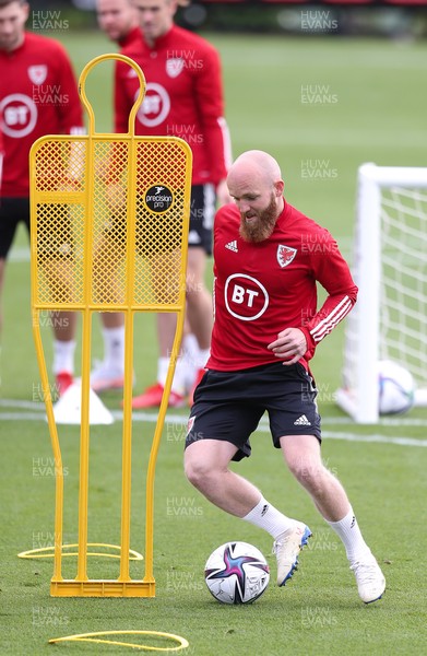 310821 - Wales Football Training - Jonny Williams during a Wales training session ahead of their friendly against Finland and World Cup qualifying matches against Belarus and Estonia
