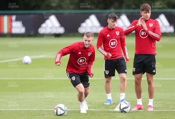 310821 - Wales Football Training - Brandon Cooper during a Wales training session ahead of their friendly against Finland and World Cup qualifying matches against Belarus and Estonia