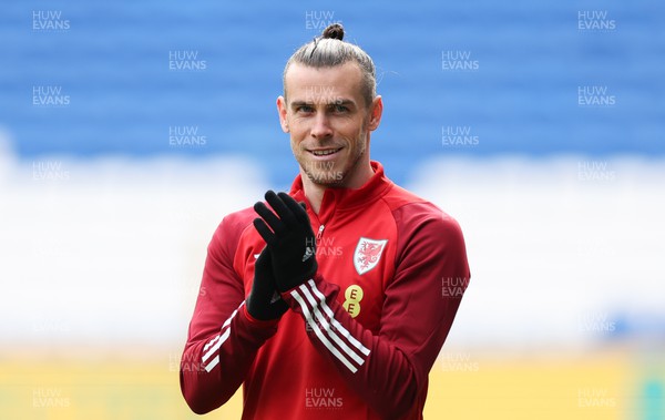 151122 - Wales Football Training Session - Gareth Bale of Wales during the final Wales training session and send off as the team depart for the FIFA World Cup in Qatar