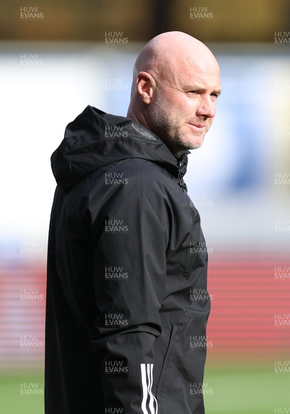151122 - Wales Football Training Session - Wales manager Rob Page during the final Wales training session and send off as the team depart for the FIFA World Cup in Qatar
