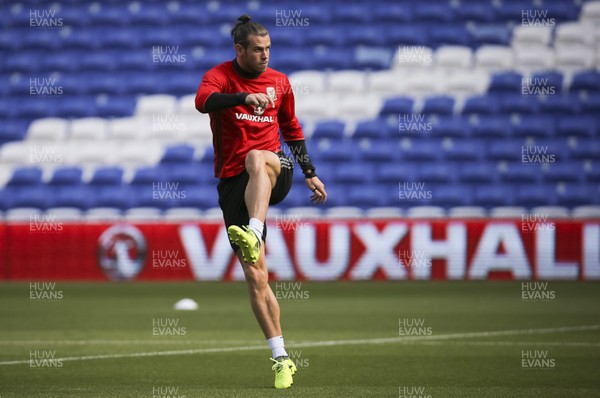 010917 - Wales Football Training Session - Wales' Gareth Bale during the training session ahead of the World Cup Qualifying match against Austria