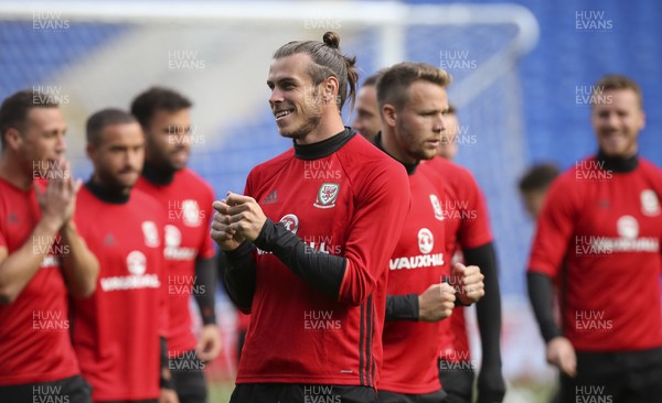 010917 - Wales Football Training Session - Wales' Gareth Bale during the training session ahead of the World Cup Qualifying match against Austria